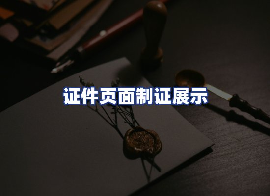 证件页面制证展示